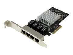 StarTech 4 Port PCIe Network Card - RJ45 Port - Intel i350 Chipset - Ethernet Server / Desktop Network Card - Dual Gigabit NIC Card (ST4000SPEXI) - nettverksadapter - PCIe x4