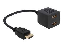 Delock Adapter HDMI High Speed with Ethernet - video/lyd-splitter - 2 porter