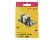 Delock Adapter M.2 Key M > SFF-8643 NVMe horizontal 2242 - grensesnittsadapter - U.2 NVMe - M.2 Card (63918)