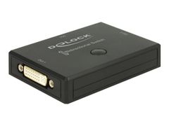Delock DVI 2 - 1 Switch bidirectional 4K 30 Hz - videosvitsj - 2 porter