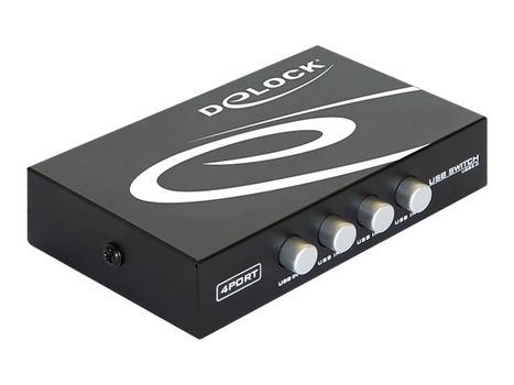 Delock Switch USB 2.0 4 port manual - USB-periferdelesvitsj - 4 porter (87634)