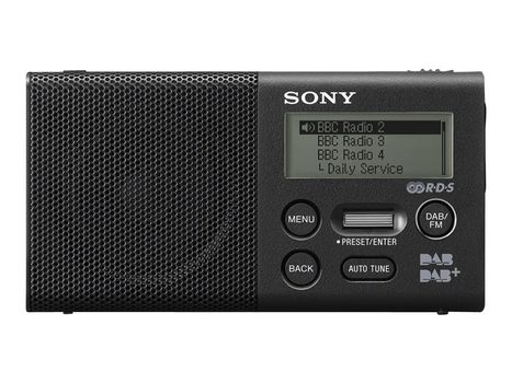 Sony XDR-P1DBP - bærbar DAB-radio - svart oppladbar med opptil 20 timer batteritid
