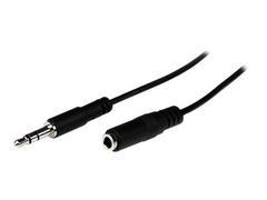 StarTech 2m Slim 3.5mm Stereo Extension Audio Cable - Male / Female - Headphone Audio Extension Cable Cord - 2x Mini Jack 3.5mm - 2 m (MU2MMFS) - lydforlengelseskabel - 2 m