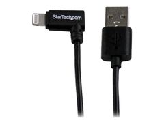 StarTech 2m 6ft Angled Black Apple 8-pin Lightning to USB Cable for iPhone iPod iPad - Angled Lightning Cable - Charge & Sync - 2 m (USBLT2MBR) - Lightning-kabel - Lightning / USB - 2 m