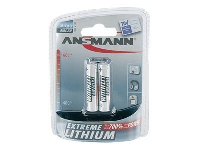 ANSMANN Extreme Lithium Micro batteri - 2 x AAA - Li (5021013)