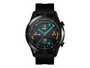 Huawei Watch GT 2 Sport - svart rustfritt stål - smartklokke med stropp - mattsvart (55024316)