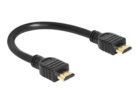 Delock High Speed HDMI with Ethernet - HDMI-kabel med Ethernet - 25 cm (83352)
