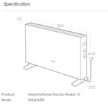 Xiaomi Smartmi Heater 1S frittstående varmeovn (ERH6003EU)