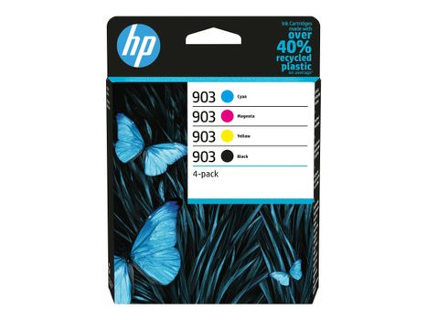 HP 903 - 4-pack - svart, gul, cyan, magenta - original - blekkpatron (6ZC73AE#301)