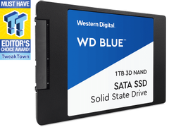 WD Blue 3D NAND SATA SSD WDS100T2B0A - Solid State Drive - 1 TB - intern - 2.5" - SATA 6Gb/s