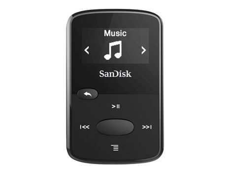 SanDisk Clip Jam - Digital spiller - 8 GB - svart (SDMX26-008G-G46K)