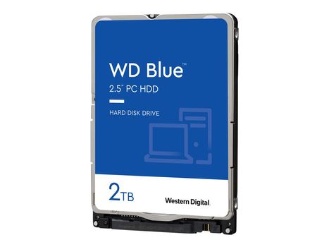 WD Blue 2TB HDD 2.5" SATA 6Gb/s, 5400rpm, 128MB (WD20SPZX)