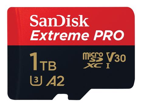 SanDisk Extreme Pro - flashminnekort - 1 TB - microSDXC UHS-I (SDSQXCZ-1T00-GN6MA)