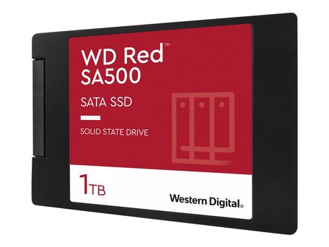 WD Red NAS SSD 1TB - SA500 - 2.5” - 7mm - SATA 6Gb/s (WDS100T1R0A)