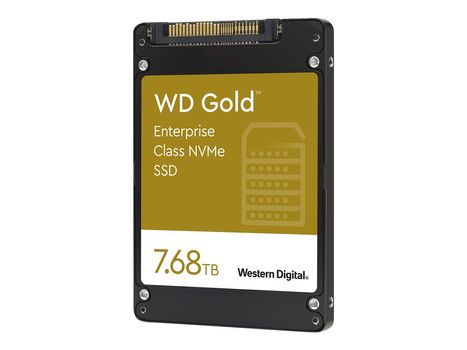 WD Gold Enterprise-Class SSD WDS768T1D0D - SSD - 7.68 TB - U.2 PCIe 3.1 x4 (NVMe) (WDS768T1D0D)