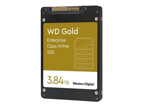 WD Gold Enterprise-Class SSD WDS384T1D0D - SSD - 3.84 TB - U.2 PCIe 3.1 x4 (NVMe) (WDS384T1D0D)
