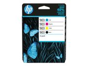 HP 903 - 4-pack - svart, gul, cyan, magenta - original - blekkpatron (6ZC73AE)