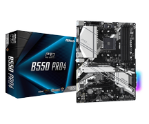 ASRock B550 Pro4, ATX, AM4 Ryzen, 2x M.2, 1x PCIe 4.0 x16, 1x PCIe 3.0 x16, 6x SATA3, 2x USB 3.1 (1 Type-C), 6x USB3.0