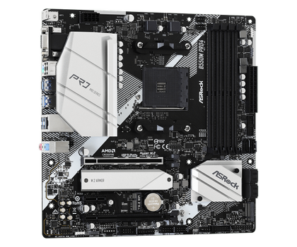 ASRock B550M Pro4, mATX, AM4 Ryzen, 2x M.2, 1x PCIe 4.0 x16, 1x PCIe 3.0 x16, 6x SATA3, 2x USB 3.1 (1 Type-C), 6x USB3.0 (90-MXBDK0-A0UAYZ)