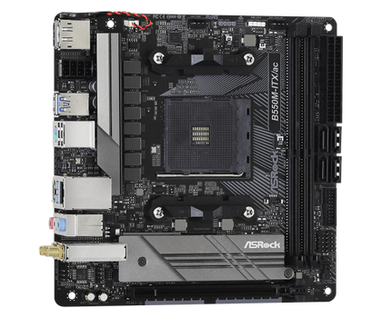 ASRock B550M-ITX/ ac,  mITX, AM4 Ryzen 2x M.2, 1x PCIe 4.0 x16, 4x SATA3, 6x USB 3.0 (1 Type-C), Wi-Fi 5 (802.11ac) (90-MXBDH0-A0UAYZ)