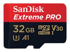 SanDisk Extreme Pro - Flashminnekort (microSDXC til SD-adapter inkludert) - 32 GB - A1 / Video Class V30 / UHS-I U3 - 667x - microSDHC UHS-I