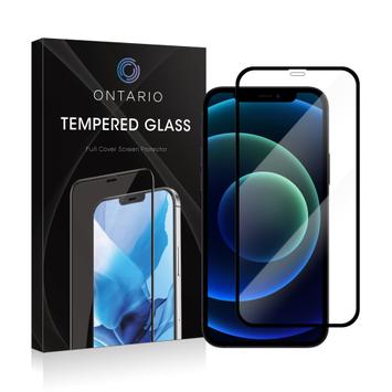 Ontario skjermbeskytter iPhone 12 Pro Max - Svart, herdet glass (ONTGL-IP12PM)