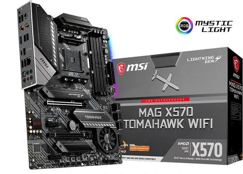 MSI MAG X570 TOMAHAWK WIFI AM4 Ryzen, Max 128GB, 2x M.2, 2x PCIe 4.0 x16, 6x SATA3, 2x USB 3.1, 10x USB3.0 (MAG X570 TOMAHAWK WIFI)