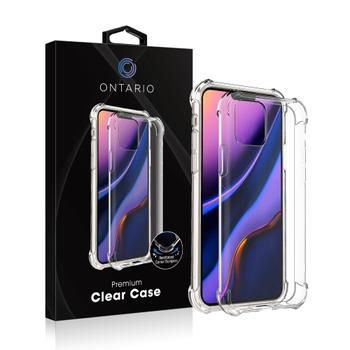 Ontario baksidedeksel for iPhone 12 Pro Max - PC+TPU, gjennomsiktig (ONTET-IP12-6.7)