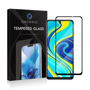 Ontario skjermbeskytter Xiaomi Redmi Note 9 Pro - Svart, herdet glass (ONTGL-XRN9P)
