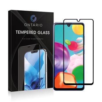 Ontario skjermbeskytter Samsung Galaxy A41 Svart, herdet glass (ONTGL-SGA41)