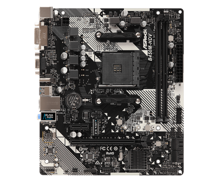 ASRock B450M-HDV mATX AM4 Ryzen Max 32GB, 1x M.2, 1x PCIe 3.0 x16, 4x SATA3, 6x USB3.0, 2x USB2.0 (90-MXB9N0-A0UAYZ)