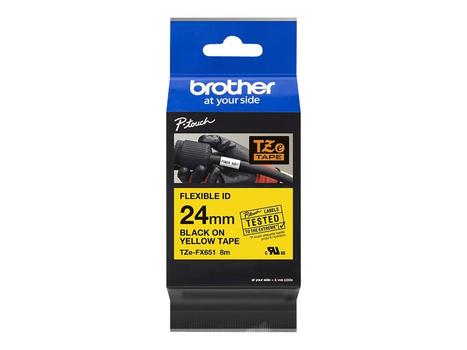 Brother TZe-FX651 - fleksibelt bånd - 1 kassett(er) - Rull (2,4 cm x 8 m) (TZEFX651)