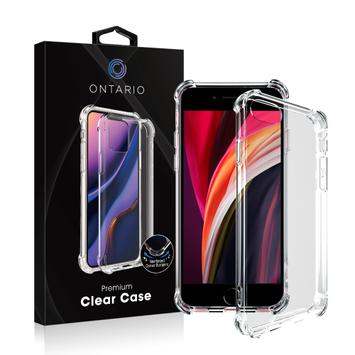 Ontario baksidedeksel for iPhone SE (2. gen.) PC+TPU, gjennomsiktig (ONTET-IPSE2)