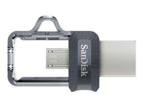 SanDisk Ultra Dual - USB-flashstasjon - 64 GB - USB 3.0 / micro USB (SDDD3-064G-G46)