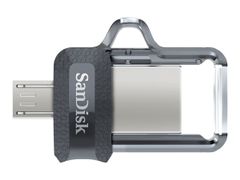 SanDisk Ultra Dual - USB-flashstasjon - 64 GB - USB 3.0 / micro USB