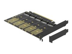 Delock PCI Express x16 Card to 5 x internal M.2 Key B / SATA - Diskkontroller - M.2 Card - PCIe 3.0 x16