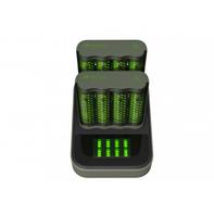 GP ReCyko hurtigladestasjon m/8x AA-batterier 2600mAh NiMH oppladbare