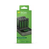 GP ReCyko hurtigladestasjon m/8x AA-batterier 2600mAh NiMH oppladbare (202243)