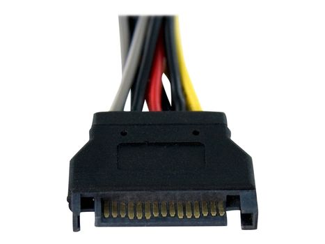 StarTech 6in SATA Power Y Splitter Cable Adapter - M/F - Strømsplitter - SATA-strøm (hann) til SATA-strøm (hunn) - 15.2 cm (PYO2SATA)