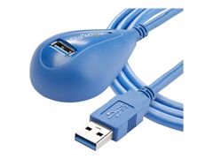 StarTech 5 ft Desktop SuperSpeed USB 3.0 Extension Cable - A to A M/F - USB extension cable - USB Type A (M) to USB Type A (F) - 5 ft - black - USB3SEXT5DSK - USB-forlengelseskabel - USB-type A til USB-type A 