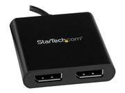 StarTech 2-Port Multi Monitor Adapter, USB-C to 2x DisplayPort 1.2 Video Splitter, USB Type-C to DP MST Hub, Dual 4K 30Hz or 1080p 60Hz, Compatible with Thunderbolt 3, Windows Only - Multi Stream Transport (MS (MSTCDP122DP)
