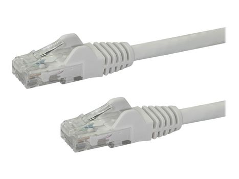 StarTech 10m CAT6 Ethernet Cable, 10 Gigabit Snagless RJ45 650MHz 100W PoE Patch Cord, CAT 6 10GbE UTP Network Cable w/Strain Relief, White, Fluke Tested/ Wiring is UL Certified/ TIA - Category 6 - 24AWG (N6PATC (N6PATC10MWH)