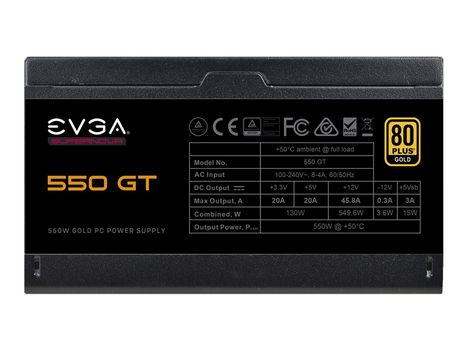 EVGA SuperNOVA 550 GT - strømforsyning - 550 watt (220-GT-0550-Y2)