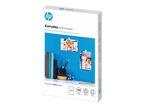 HP Everyday Photo Paper - fotopapir - blank - 100 ark - 100 x 150 mm - 200 g/m² (CR757A)