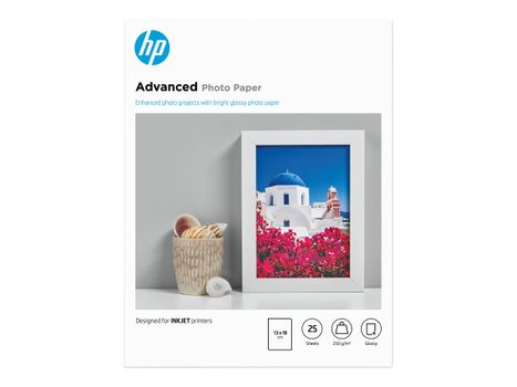 HP Advanced Glossy Photo Paper - fotopapir - blank - 25 ark - 130 x 180 mm (Q8696A)