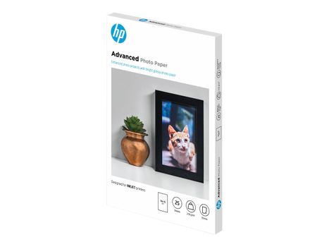 HP Advanced Glossy Photo Paper - fotopapir - blank - 25 ark - 100 x 150 mm - 250 g/m² (Q8691A)