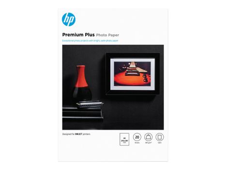 HP Premium Plus Photo Paper - fotopapir - halvblank - 20 ark - A4 - 300 g/m² (CR673A)