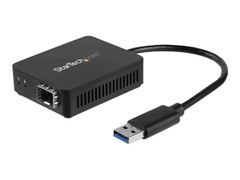 StarTech USB 3.0 to Fiber Optic Converter, Compact USB to Open SFP Adapter, USB to Gigabit Network Adapter, USB 3.0 Fiber Adapter Multi Mode(MMF)/Single Mode Fiber (SMF) Compatible - USB Ethernet adapter (US1G