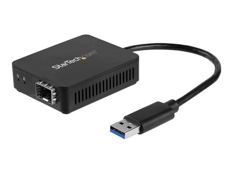 StarTech USB 3.0 to Fiber Optic Converter,  Compact USB to Open SFP Adapter, USB to Gigabit Network Adapter, USB 3.0 Fiber Adapter Multi Mode(MMF)/ Single Mode Fiber (SMF) Compatible - USB Ethernet adapter (US1G (US1GA30SFP)