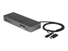 StarTech USB-C & USB-A Dock, Hybrid Universal Laptop Docking Station with Dual Monitor Display 4K 60Hz HDMI & DisplayPort, 60W Power Delivery, Gigabit Ethernet, Windows, Mac Chrome - 4K USB Type-C Dock (DK30C2